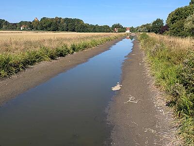 Ausgetrocknetes Flussbett der Hunte